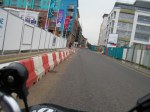 racing past the building sites on my brompton